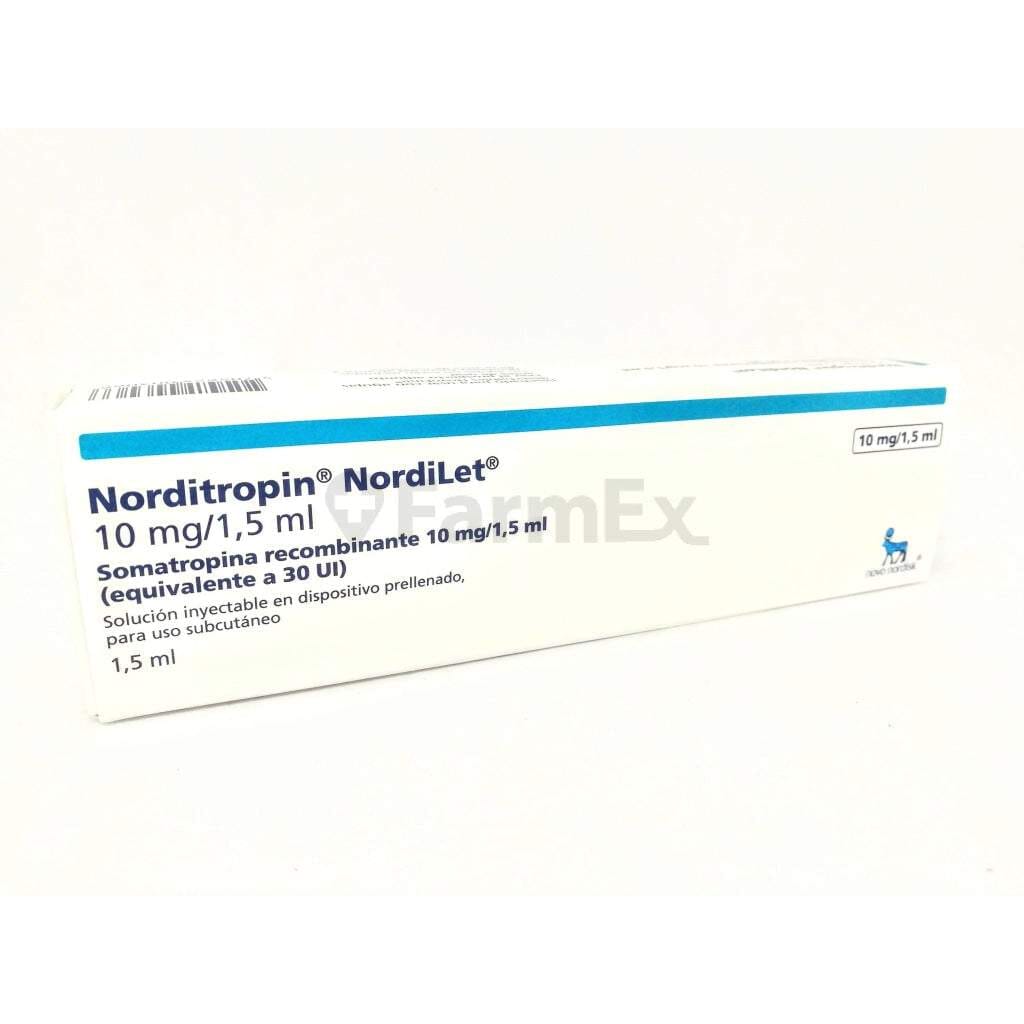 Norditropin NORDILET 10 mg / 1,5 mL Solución Inyectable Pencil Prellenado Farmex-BanMedica-Persistente